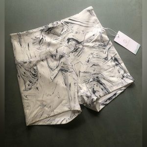 Balance Collection 3” Marble White Exercise Shorts - Size M